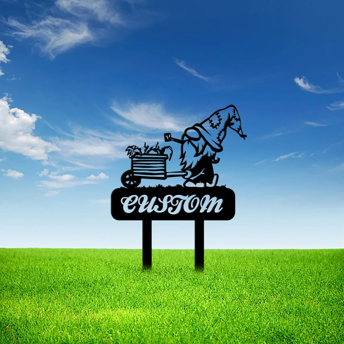 1pc silhouette Gnome Metal Garden Sign Personalized, Garden Welcome Sign, Gardener Stake, Christmas Gardening Outdoor Plaque
1pc silhouette Gnome Metal Garden Sign Personalized, Garden Welcome Sign, Gardener Stake, Christmas Gardening Outdoor Plaque