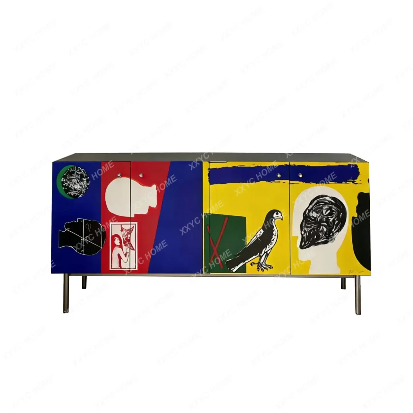 AA retro painted dining side cabinet high-end living room solid wood decorative cabinet
AA retro painted dining side cabinet high-end living room solid wood decorative cabinet