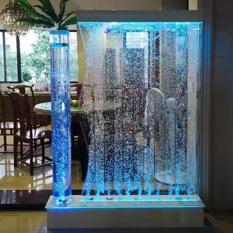 Изготовленная на заказ комнатная акриловая пузырьковая настенная панель со светодиодными фонарями RGB, меняющими цвет для фонтана с водяной занавеской и современного декора
Изготовленная на заказ комнатная акриловая пузырьковая настенная панель со светодиодными фонарями RGB, меняющими цвет для фонтана с водяной занавеской и современного декора