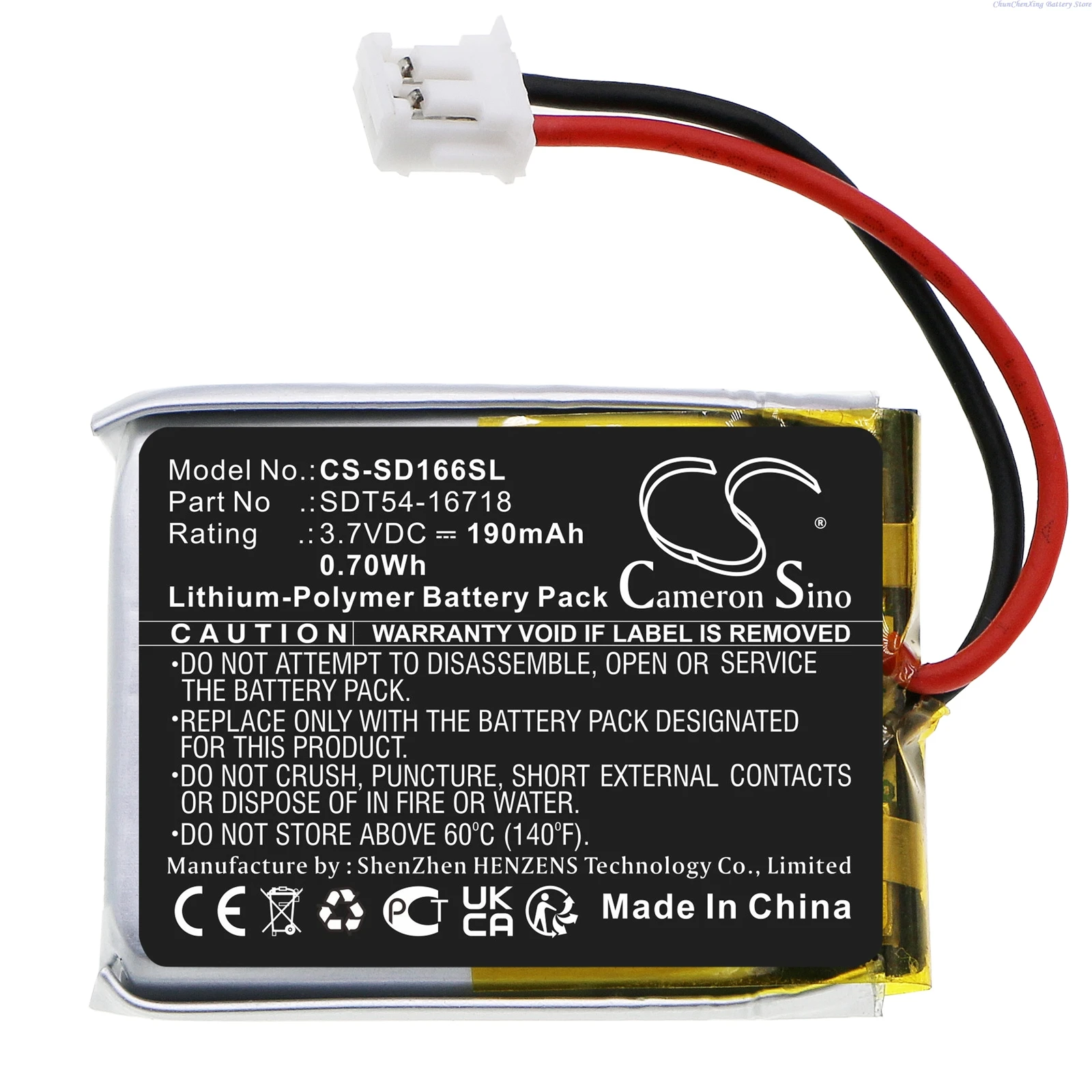 3.7V 190mAh Dog Collar Battery SDT54-16718 for Sportdog YardTrainer YT-100 Collar,SDT54-16683,YT-100S, SDT54-16684, SBC-10 +TOOL
3.7V 190mAh Dog Collar Battery SDT54-16718 for Sportdog YardTrainer YT-100 Collar,SDT54-16683,YT-100S, SDT54-16684, SBC-10 +TOOL