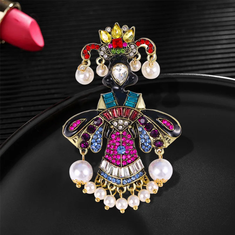 Vintage Queen Crystal StoneTassel Brooch Colorful Fringed Pearl Princess Coat Suit Exaggerated Pin Shining TrendyBackpack Badge
Vintage Queen Crystal StoneTassel Brooch Colorful Fringed Pearl Princess Coat Suit Exaggerated Pin Shining TrendyBackpack Badge