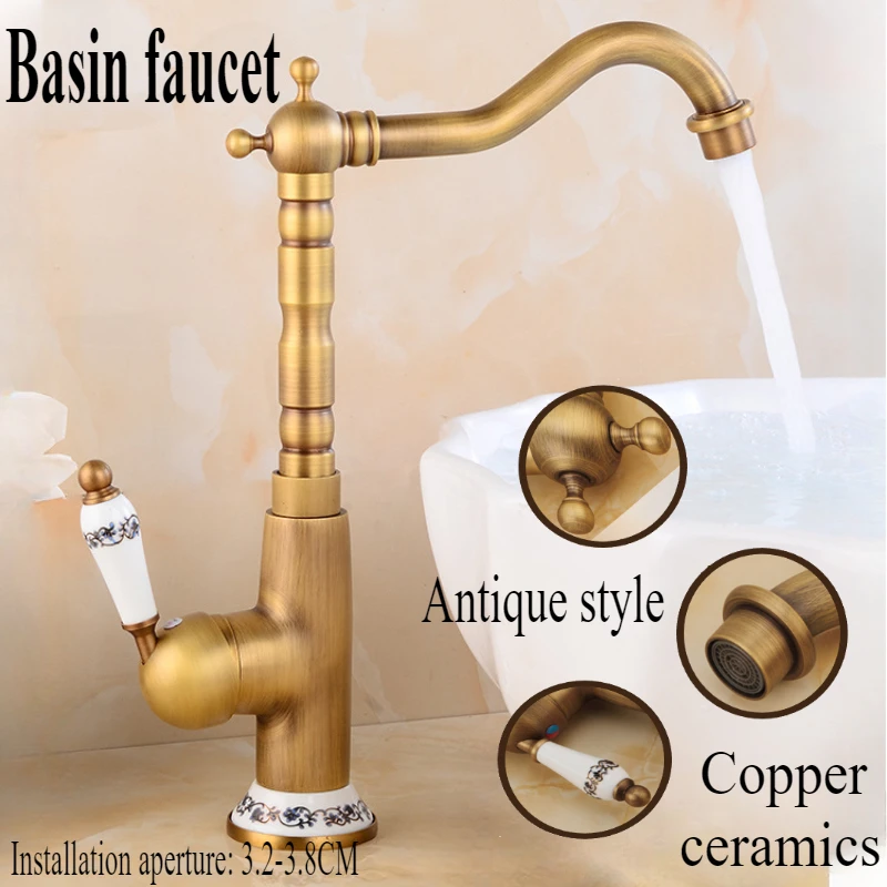 Copper Antique Blue and White Ceramic Faucet Single-hole Splashproof 360° Mixed Water Basin Faucet Bathroom Accessories
Copper Antique Blue and White Ceramic Faucet Single-hole Splashproof 360° Mixed Water Basin Faucet Bathroom Accessories