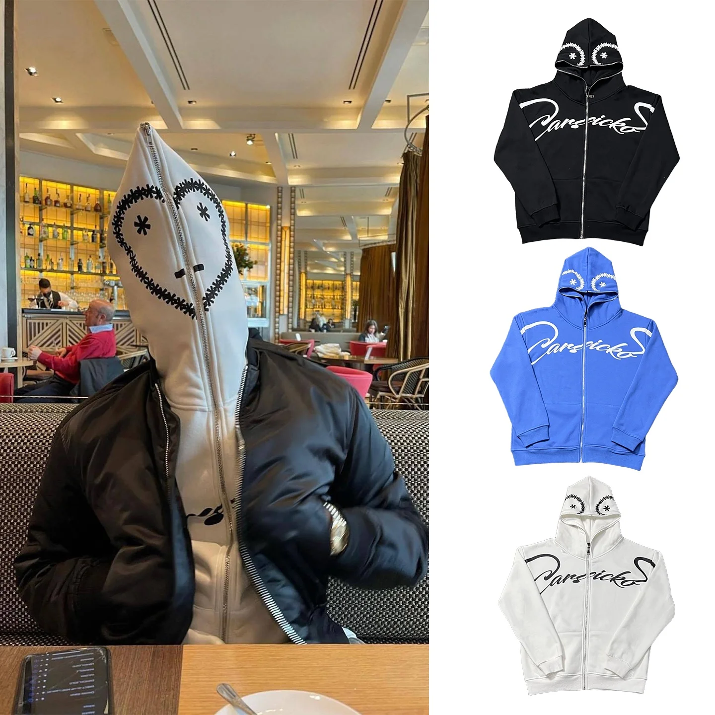 Carsicko American Style Fleece Lined Hoodie Jacket Zipper Loose Fit Fashionable Sweatshirt Outerwear for Youth Warmth
Carsicko American Style Fleece Lined Hoodie Jacket Zipper Loose Fit Fashionable Sweatshirt Outerwear for Youth Warmth