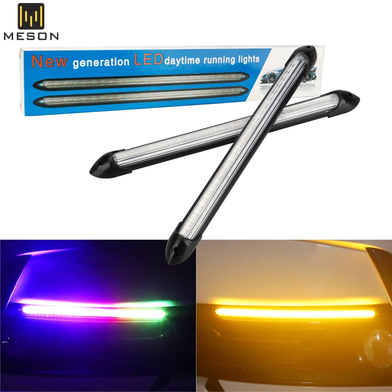 2pcs LED Car DRL Daytime Running Lamp Turn Signal Lights Headlight Safe Driving Indicator Light Traffic Signal RGB 12V 12-13W
2pcs LED Car DRL Daytime Running Lamp Turn Signal Lights Headlight Safe Driving Indicator Light Traffic Signal RGB 12V 12-13W