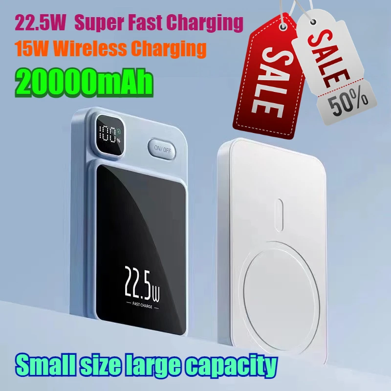 22.5W 5000/10000mAh Fast Charging Power Bank with Built-in CableLarge Capacity & Smart Digital Display
22.5W 5000/10000mAh Fast Charging Power Bank with Built-in CableLarge Capacity & Smart Digital Display