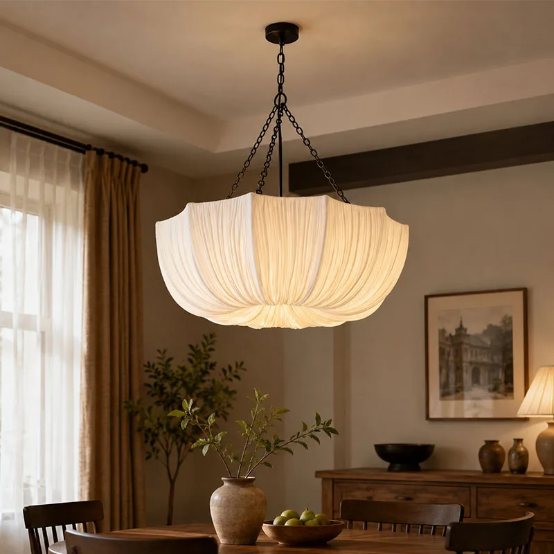 Retro Iron Chain Pendant Lamps Japanese Fabric Chandelier Handmade Fabric Pendant Lights Restaurant Bar Hanging Light Fixture
Retro Iron Chain Pendant Lamps Japanese Fabric Chandelier Handmade Fabric Pendant Lights Restaurant Bar Hanging Light Fixture