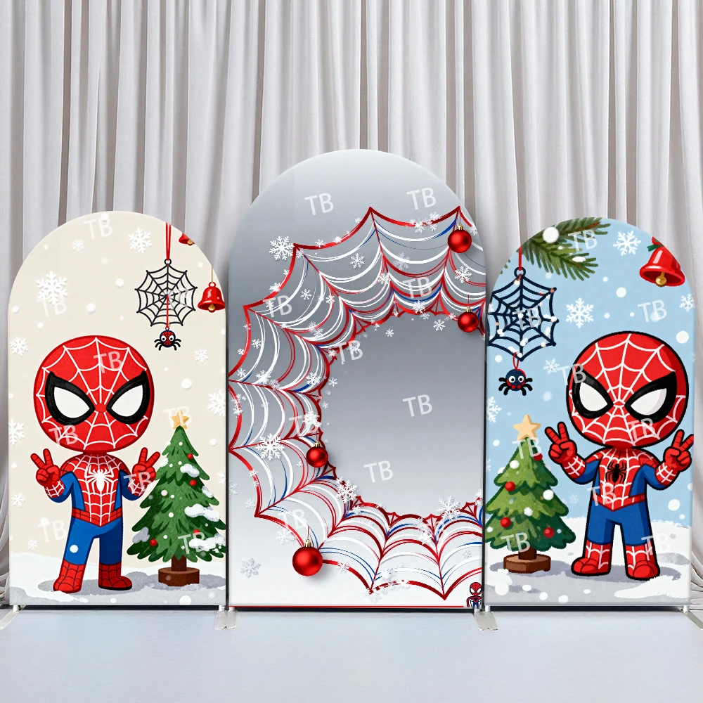Marvel Spider-Man Arch Backdrop Cover Cute Q Version Christmas Tree Snowflake Design Birthday Party Photo Booth Props for Decor
Marvel Spider-Man Arch Backdrop Cover Cute Q Version Christmas Tree Snowflake Design Birthday Party Photo Booth Props for Decor