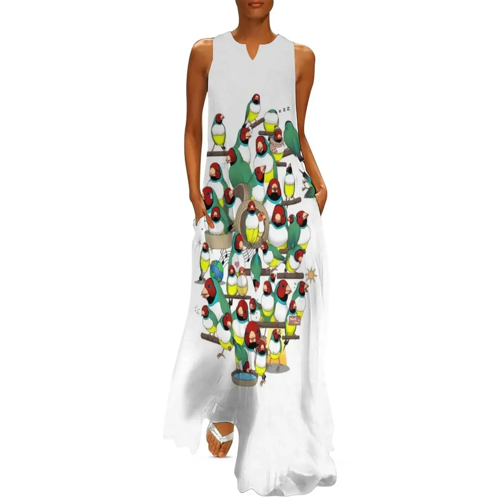 Colorful Gouldian Rainbow Finch Birds Long Dress birthday dress evening dresses luxury 2025 summer dress women 2025
Colorful Gouldian Rainbow Finch Birds Long Dress birthday dress evening dresses luxury 2025 summer dress women 2025