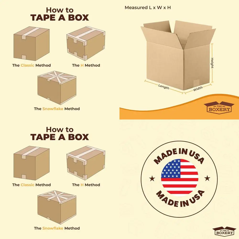 15.5x15.5x8 Brown Corrugated Cardboard Boxes, 25 Pack - Strong, Eco-Friendly, Recyclable, Made in USA
15.5x15.5x8 Brown Corrugated Cardboard Boxes, 25 Pack - Strong, Eco-Friendly, Recyclable, Made in USA