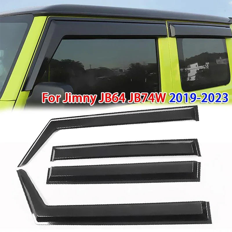 4PCS Car Side Window Deflector Sun Rain Weather Shield for Jimny JB64 JB74W 2019-2023
4PCS Car Side Window Deflector Sun Rain Weather Shield for Jimny JB64 JB74W 2019-2023