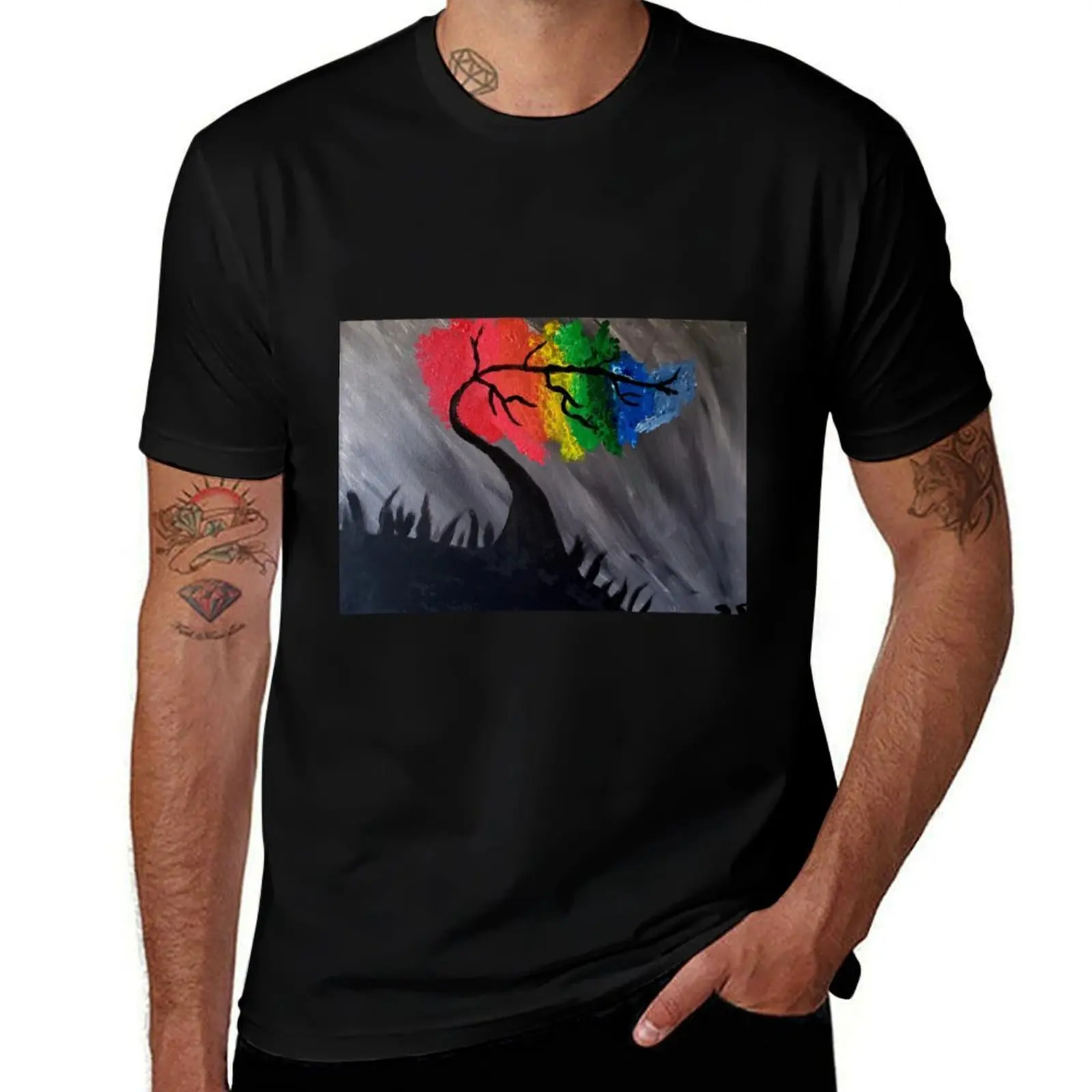 Rainbow Tree T-Shirt Casual Holiday Short Sleeve Tee
Rainbow Tree T-Shirt Casual Holiday Short Sleeve Tee