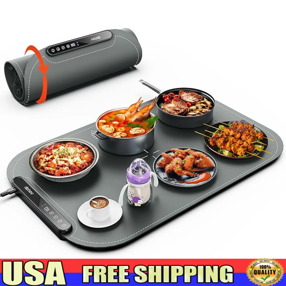Electric Warming Tray Food Heating Mat 8 Adjustable Temperature Settings 8 Hour Timer Silicone Food Warming Mat Gatherings
Electric Warming Tray Food Heating Mat 8 Adjustable Temperature Settings 8 Hour Timer Silicone Food Warming Mat Gatherings