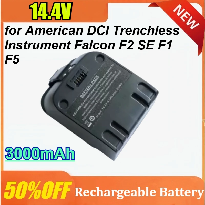 14.4V 3000mAh for American DCI Trenchless Instrument Falcon F2 SE F1 F5 Host Receiver Remote Rechargeable Battery + Charger
14.4V 3000mAh for American DCI Trenchless Instrument Falcon F2 SE F1 F5 Host Receiver Remote Rechargeable Battery + Charger
