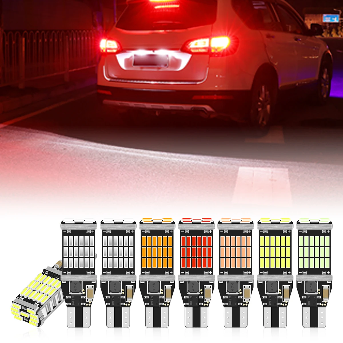 2pcs T15 W16W 921 912 Car LED Bulbs Led Canbus No Error 45pcs 4014SMD Replace for Car Tail Reversing Light Car Lamp White Amber
2pcs T15 W16W 921 912 Car LED Bulbs Led Canbus No Error 45pcs 4014SMD Replace for Car Tail Reversing Light Car Lamp White Amber
