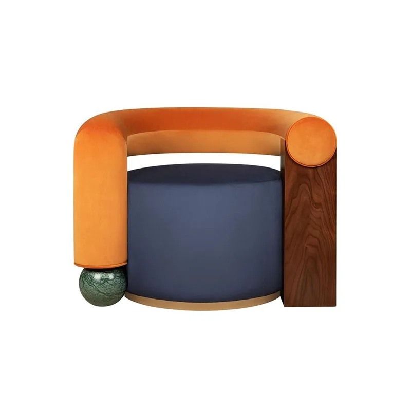 Modern minimalist creative solid wood marble splicing armchair Nordic designer living room contrasting color matching
Modern minimalist creative solid wood marble splicing armchair Nordic designer living room contrasting color matching