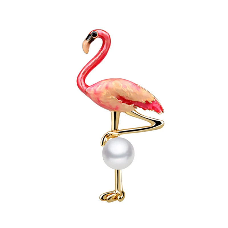 Exquisite Enamel Flamingo Brooch Fashionable and Cute Animal Bird Design Pearl Alloy Brooch for Women Girls Clothing Accessories
Exquisite Enamel Flamingo Brooch Fashionable and Cute Animal Bird Design Pearl Alloy Brooch for Women Girls Clothing Accessories
