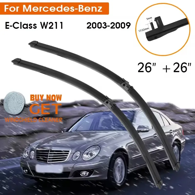 Car For Mercedes-Benz E-Class W211 2003-2009 Windshield Rubber Silicon Refill Front Window Wiper 26"+26" LHD RHD Auto Accessorie
Car For Mercedes-Benz E-Class W211 2003-2009 Windshield Rubber Silicon Refill Front Window Wiper 26"+26" LHD RHD Auto Accessorie
