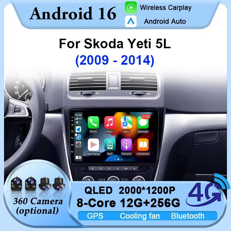 10 inch HD Screen Carplay Android 16 For SKODA Yeti 5L 2009- 2014 Car Radio GPS Navigation 4G Multimedia Video Player Stereo BT
10 inch HD Screen Carplay Android 16 For SKODA Yeti 5L 2009- 2014 Car Radio GPS Navigation 4G Multimedia Video Player Stereo BT