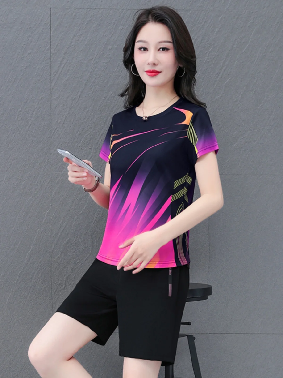 Summer New Sle Square Dance ort Sve Thin Qui Dry Fitn Sports Suit Dance Running Two Piece Set Polyester Fiber rou...
Summer New Sle Square Dance ort Sve Thin Qui Dry Fitn Sports Suit Dance Running Two Piece Set Polyester Fiber rou...