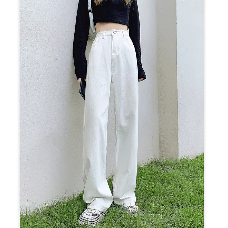White Plus Size Women's Jeans High Waist Straight Baggy Pants Streetwear Harajuku Vintage Casual Female Wide Leg Denim Trouser
White Plus Size Women's Jeans High Waist Straight Baggy Pants Streetwear Harajuku Vintage Casual Female Wide Leg Denim Trouser