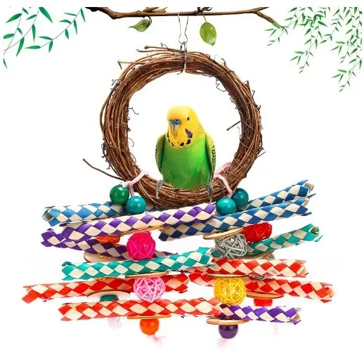 Bird swing, parrot toy, rattan circle, rattan ball, woven tube toy, peony, phoenix, tiger skin, biting toy
Bird swing, parrot toy, rattan circle, rattan ball, woven tube toy, peony, phoenix, tiger skin, biting toy