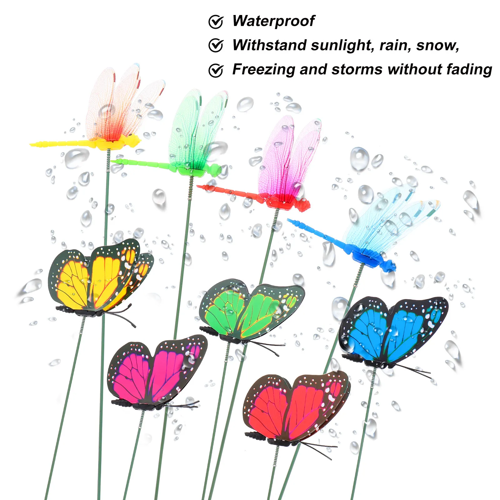 48 шт. разноцветных декоративных колышков-стрекоз из водонепроницаемого ПВХ для сада, улицы и дома, украшения в виде насекомых
48 шт. разноцветных декоративных колышков-стрекоз из водонепроницаемого ПВХ для сада, улицы и дома, украшения в виде насекомых