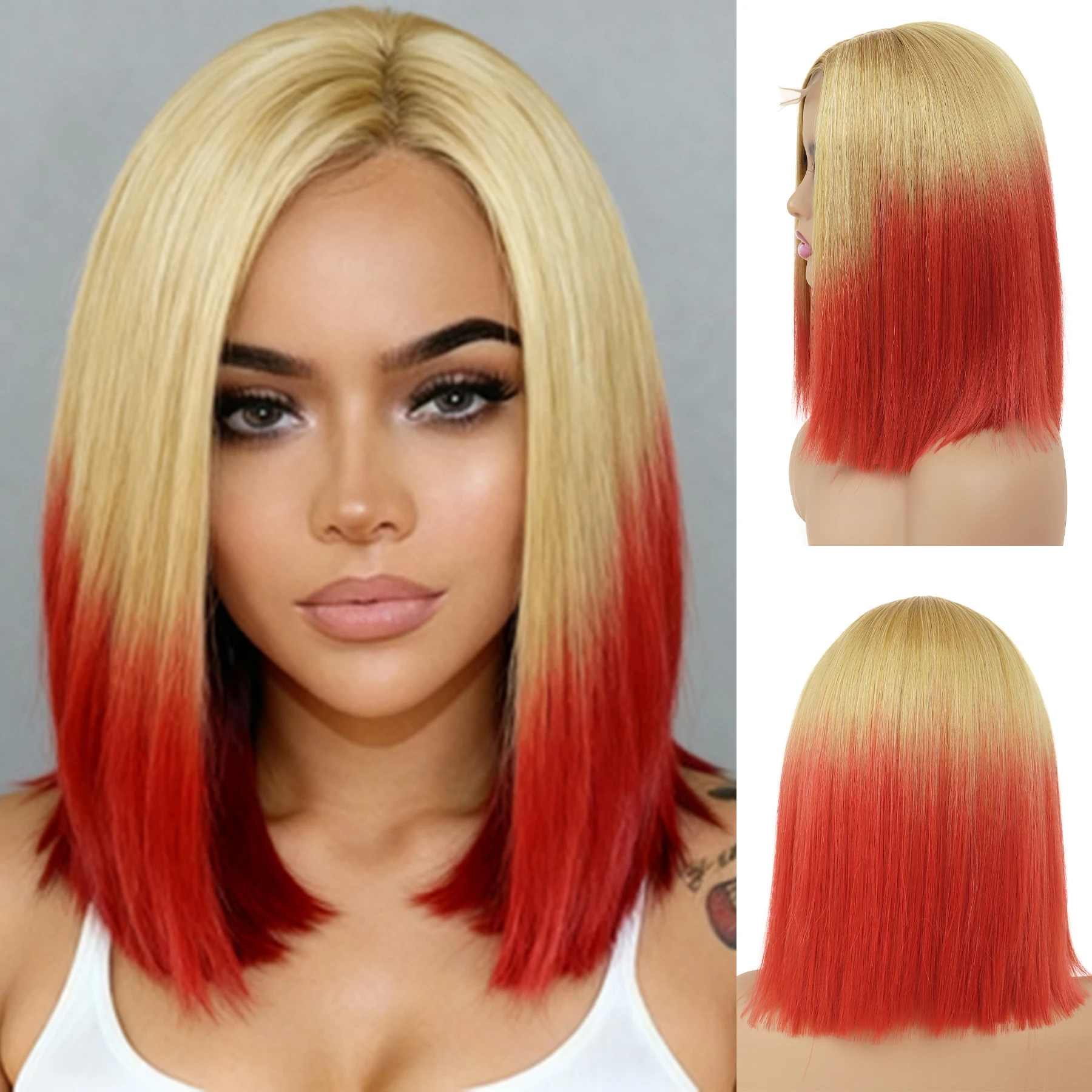 Синтетические волосы, светлые и красные парики, 15-дюймовый короткий боб, парик спереди, термостойкий парик с искусственной кожей головы, косплей, Хэллоуин
Синтетические волосы, светлые и красные парики, 15-дюймовый короткий боб, парик спереди, термостойкий парик с искусственной кожей головы, косплей, Хэллоуин