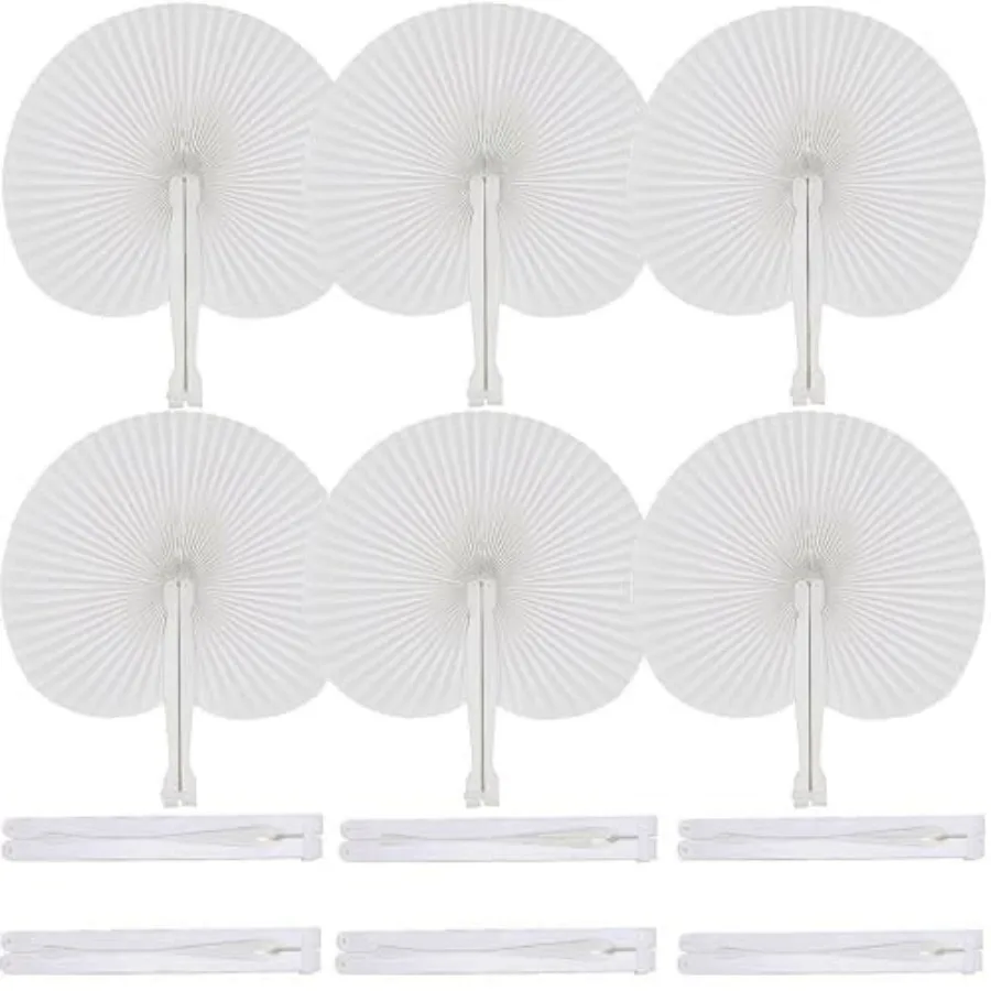 White Paper Fans, Foldable Handheld Fans for Women, Round Wedding Decorative Folding Hand Fans for Bridal Guest Church Party Fa
White Paper Fans, Foldable Handheld Fans for Women, Round Wedding Decorative Folding Hand Fans for Bridal Guest Church Party Fa