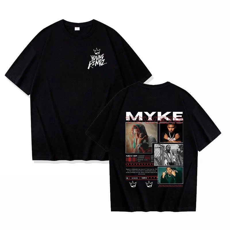Rapper Myke Towers Graphic T-shirts Men Women Fashion Hip Hop Oversized T-shirts Comfort Summer Short Sleeve Couple's T-shirts
Rapper Myke Towers Graphic T-shirts Men Women Fashion Hip Hop Oversized T-shirts Comfort Summer Short Sleeve Couple's T-shirts