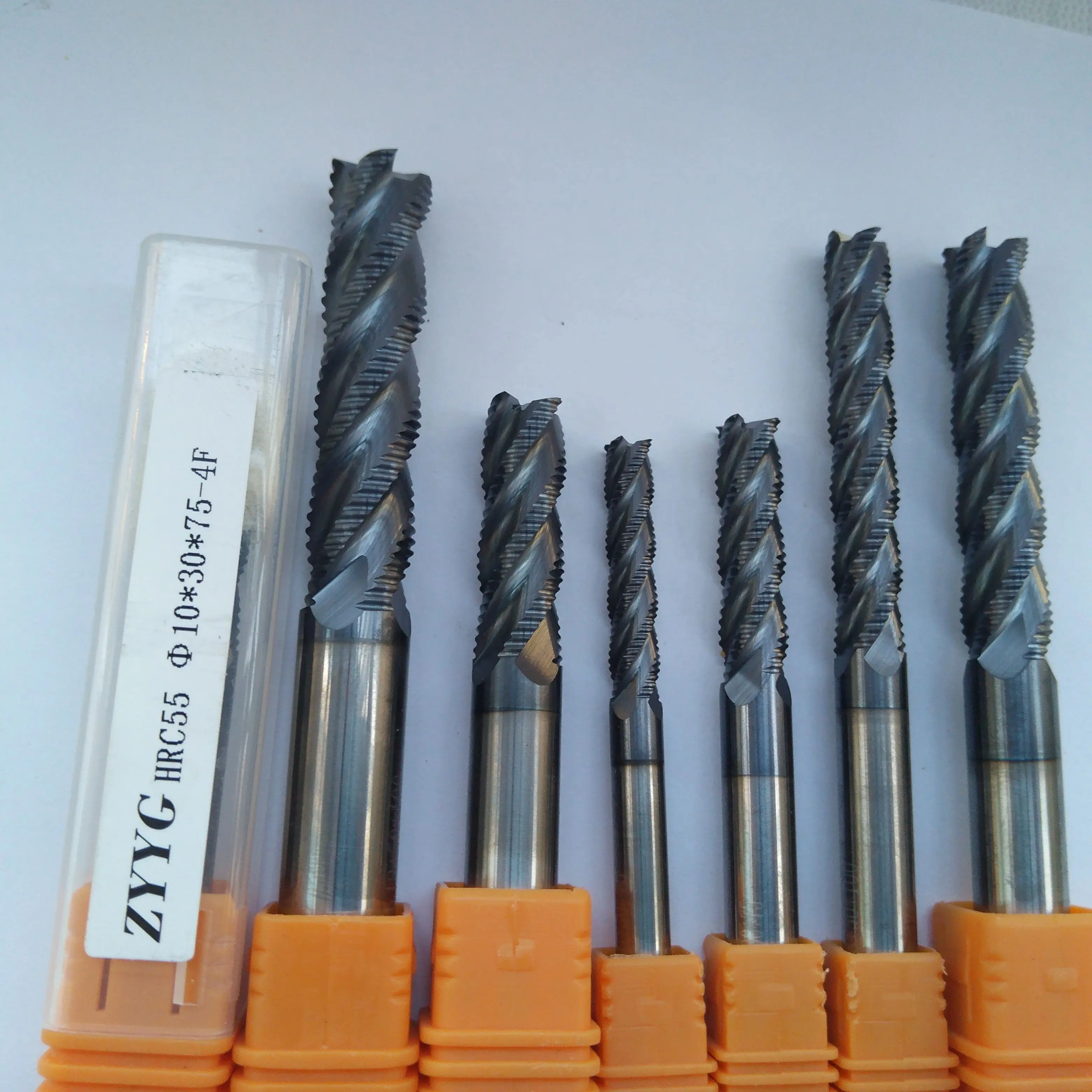 ZYYG D4 6 8 10 12mm HRC55 Roughing End Mills 4 flutes Milling cutters CNC rough EndMill Tools Carbide router bits milling bits
ZYYG D4 6 8 10 12mm HRC55 Roughing End Mills 4 flutes Milling cutters CNC rough EndMill Tools Carbide router bits milling bits