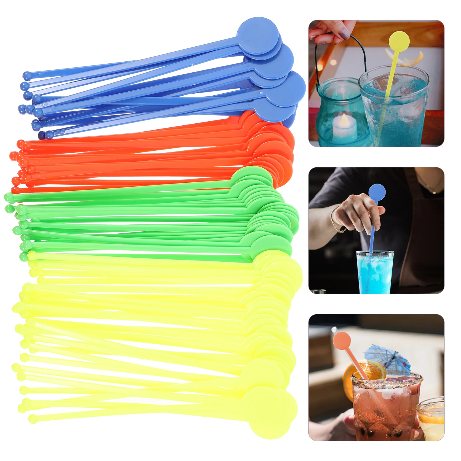 Acrylic Swizzle Sticks Colorful Round Head Strring Sticks Resuable Beverage Stirrers for Coffee Juice Wine (Random Color)
Acrylic Swizzle Sticks Colorful Round Head Strring Sticks Resuable Beverage Stirrers for Coffee Juice Wine (Random Color)