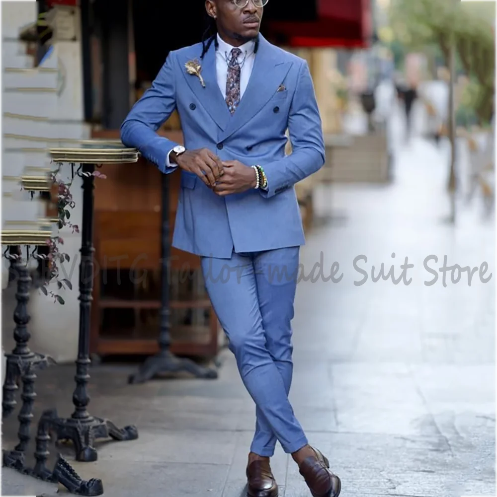 Handsome Groom Wedding Suit for Men Chic Double Breasted Peak Lapel Blazer Pants Business Formal Male Clothing High Quality
Handsome Groom Wedding Suit for Men Chic Double Breasted Peak Lapel Blazer Pants Business Formal Male Clothing High Quality