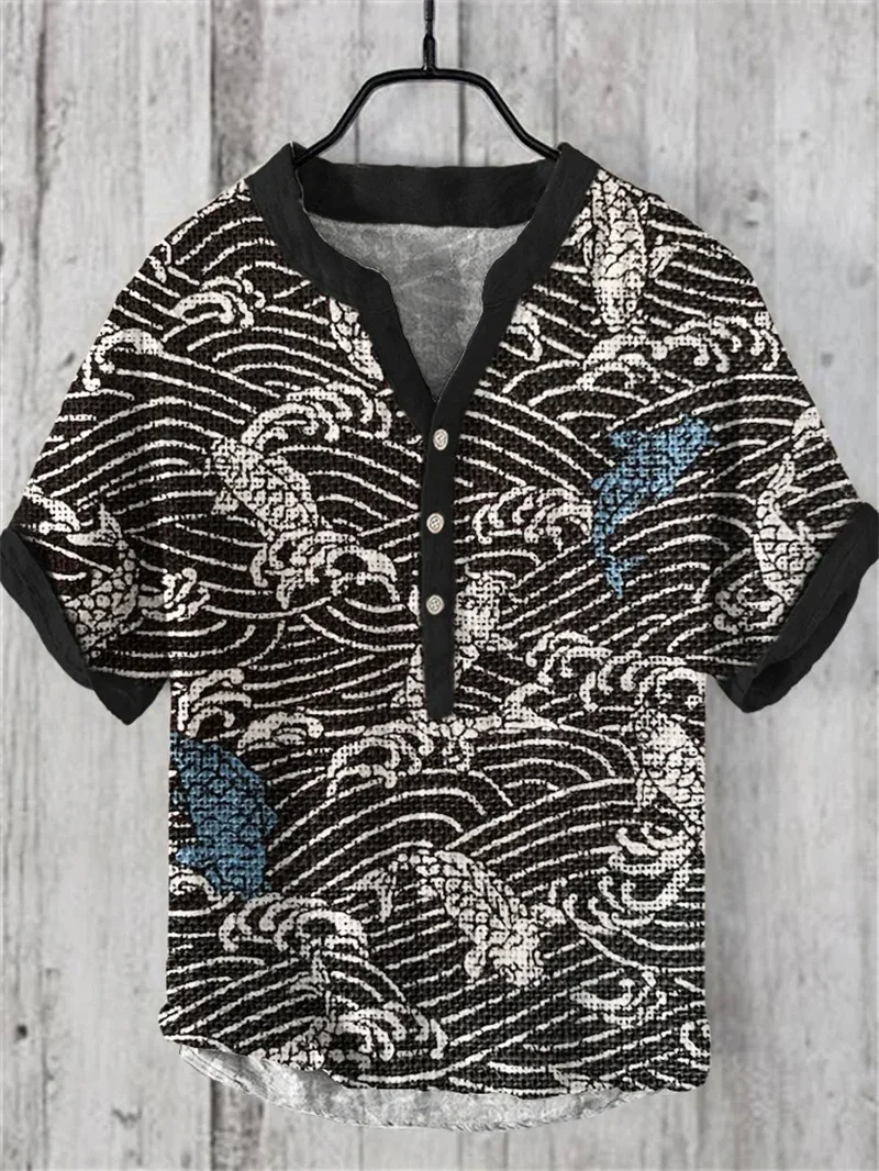 Men's Linen Shirt V-neck Fashion Casual Button Retro New Men's Tops 2024 Hot Sale Short Sleeve T-shirt 100% Linen Material
Men's Linen Shirt V-neck Fashion Casual Button Retro New Men's Tops 2024 Hot Sale Short Sleeve T-shirt 100% Linen Material