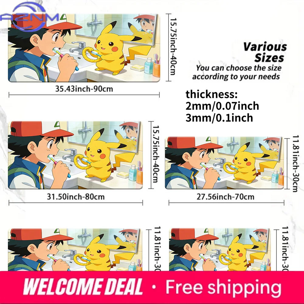 Коврик для игровой мыши Pokemon Ash & Pikachu с изображением персонажей, чистящих зубы, нескользящий коврик для стола
Коврик для игровой мыши Pokemon Ash & Pikachu с изображением персонажей, чистящих зубы, нескользящий коврик для стола