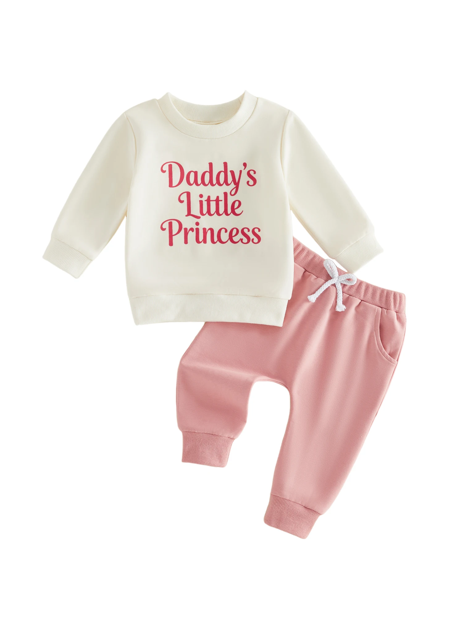 Girls 2-Piece Outfit Stylish Long Sleeve Sweatshirt with Elastic Waist Pants Set Cute Letters Print Clothing Set for Girls
Girls 2-Piece Outfit Stylish Long Sleeve Sweatshirt with Elastic Waist Pants Set Cute Letters Print Clothing Set for Girls