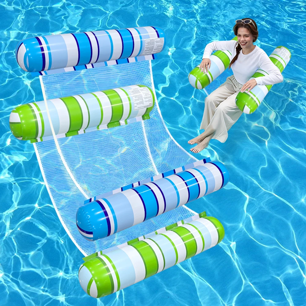 2pc PVC Inflatable Pool Float Hammock, 4-in-1 Multi-Purpose Water Lounge Chair, Floating Bed for Swimming Pool Beach
2pc PVC Inflatable Pool Float Hammock, 4-in-1 Multi-Purpose Water Lounge Chair, Floating Bed for Swimming Pool Beach