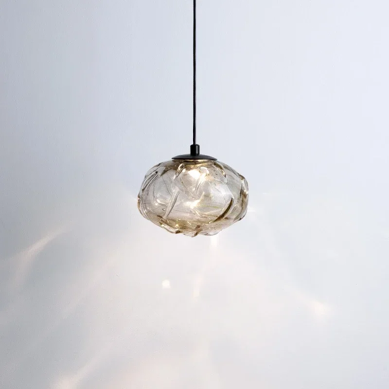 Modern Ripple Pendant Lights Bedroom Bedside Lamp Creative Glass Lampshade Lighting for Living Room Decor Home Lifting Design
Modern Ripple Pendant Lights Bedroom Bedside Lamp Creative Glass Lampshade Lighting for Living Room Decor Home Lifting Design