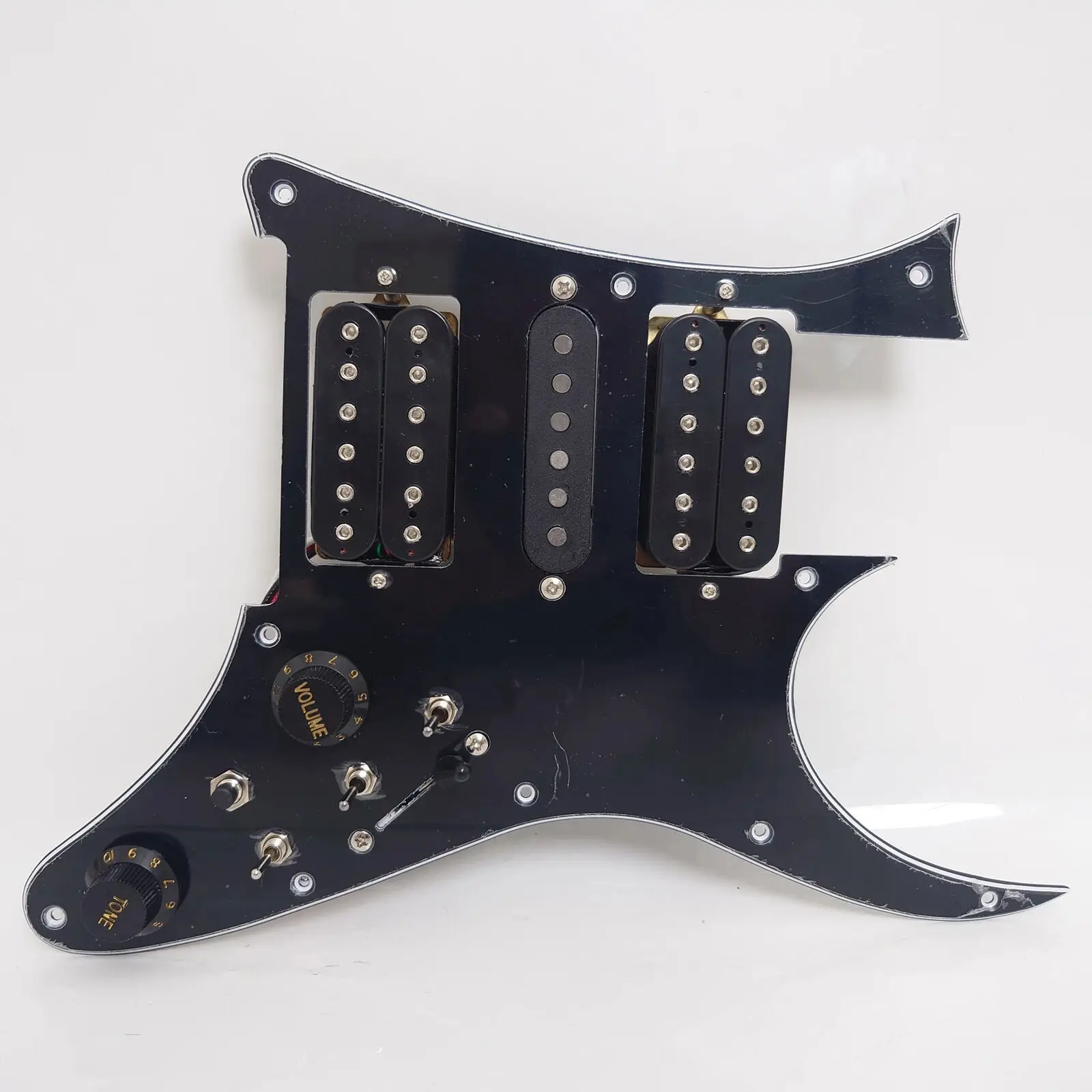 HSH Prewired Loaded Pickguard Alnico 5 Single-coil Pickups for RG Style Guitar
HSH Prewired Loaded Pickguard Alnico 5 Single-coil Pickups for RG Style Guitar