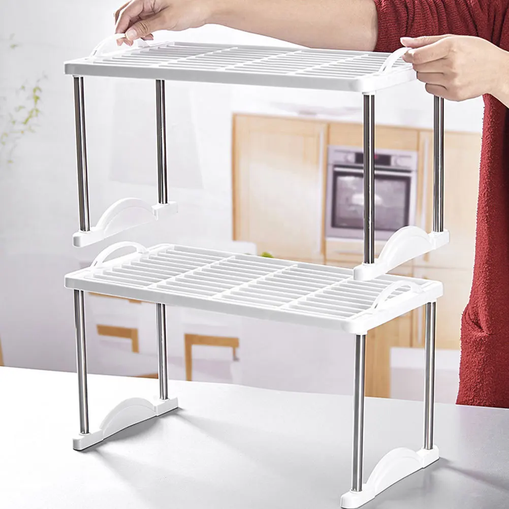 2Pcs Kitchen Storage Shelf Multifunctional Stackable Floor Rack for Bathroom and Kitchen Organizer Stand Metal Draining Shelf
2Pcs Kitchen Storage Shelf Multifunctional Stackable Floor Rack for Bathroom and Kitchen Organizer Stand Metal Draining Shelf