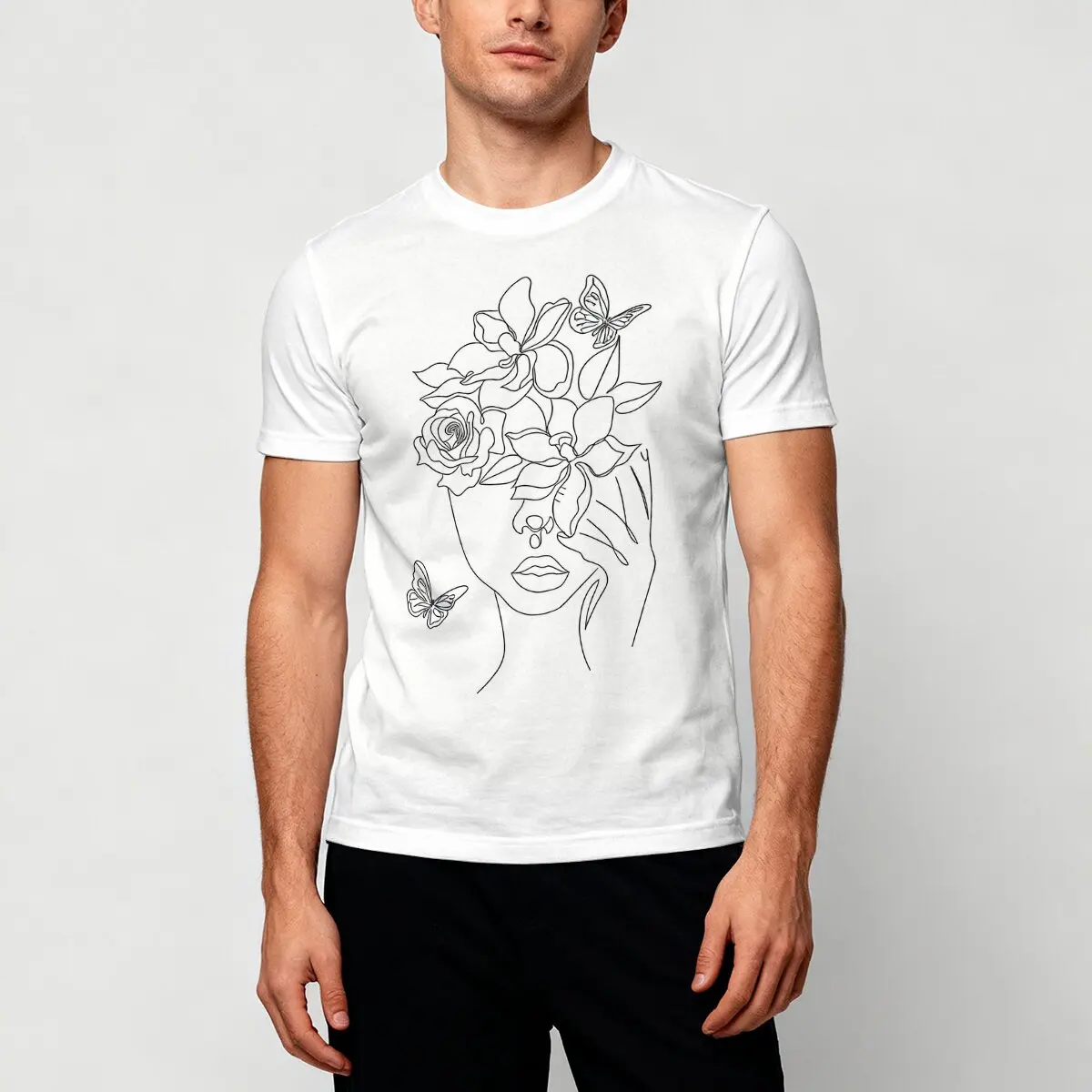 Simple and minimalist stick figure print short-sleeved round-neck T-shirt for men, new summer fashion, versatile and casual top
Simple and minimalist stick figure print short-sleeved round-neck T-shirt for men, new summer fashion, versatile and casual top