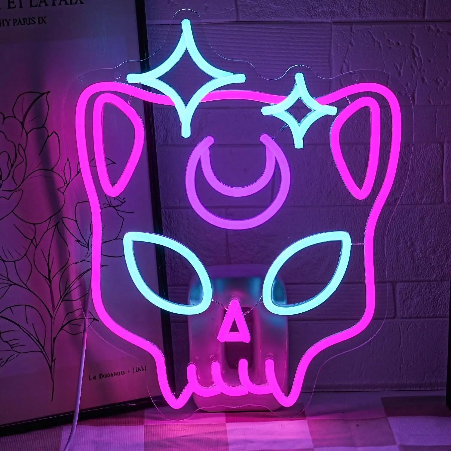 Cat Skull Neon Sign USB Dimmable Skeleton LED Light for Bedroom Game Room Bar Home Decoration personnalisé Gift Night Light
Cat Skull Neon Sign USB Dimmable Skeleton LED Light for Bedroom Game Room Bar Home Decoration personnalisé Gift Night Light