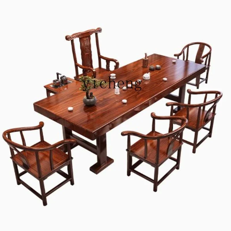 H Solid Wood Large Board Tea Table and Chair Combination New Chinese Style Household Kung fu zen Tea Brewing Table Tea Set
H Solid Wood Large Board Tea Table and Chair Combination New Chinese Style Household Kung fu zen Tea Brewing Table Tea Set