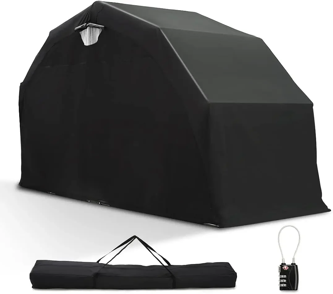 136" x 54" Motorcycle Storage Heavy Duty Motorcycle Shelter Shed Cover Garage Tent with Code Lock & Carry Bag
136" x 54" Motorcycle Storage Heavy Duty Motorcycle Shelter Shed Cover Garage Tent with Code Lock & Carry Bag