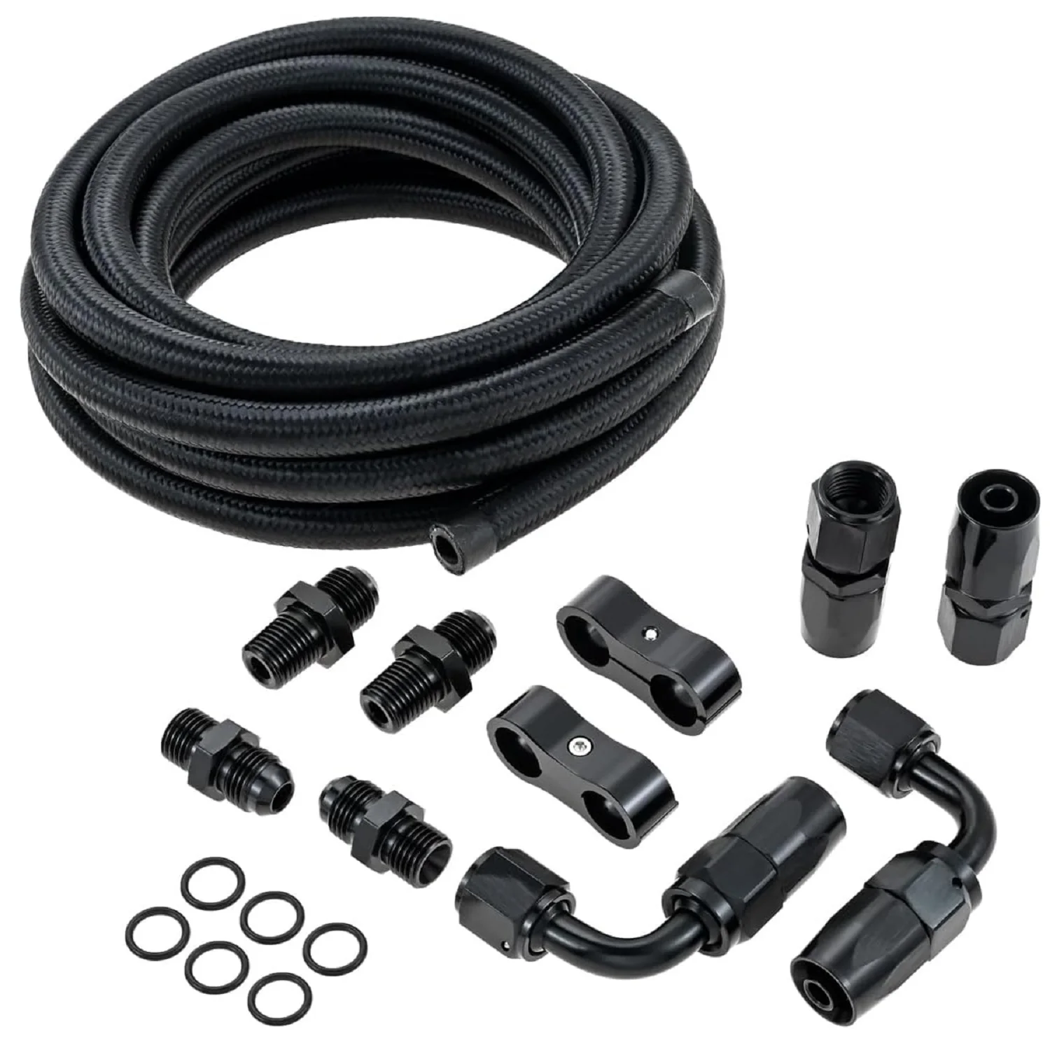 6AN Automatic Transmission Cooler Lines Set for 4L60E 4L65E, Nylon Braided Fuel Line Hose Fitting Kits CPE 15FT for Oil Gas Fuel
6AN Automatic Transmission Cooler Lines Set for 4L60E 4L65E, Nylon Braided Fuel Line Hose Fitting Kits CPE 15FT for Oil Gas Fuel