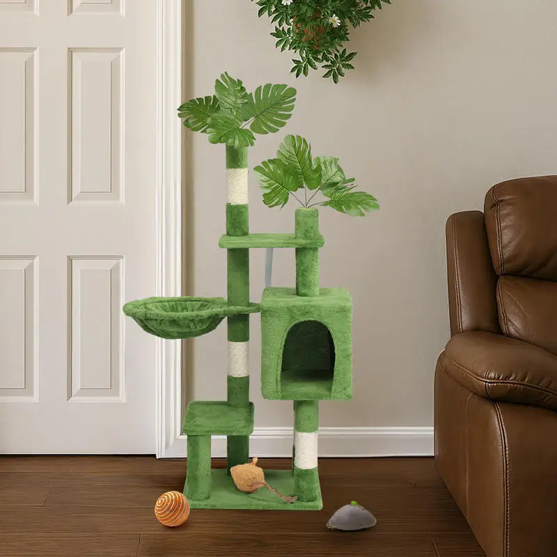 66*40*123CM Green Multi-layer Leaf Series MDF Felt Fabric Rope Cat Tree
66*40*123CM Green Multi-layer Leaf Series MDF Felt Fabric Rope Cat Tree