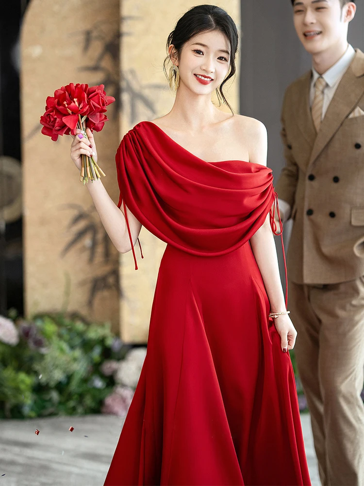 Stunning Red Wedding Dress Luxury Sensation Engagement Dress Long Evening Gown Korean Style Midi Waist No Sleeve Summer 2026
Stunning Red Wedding Dress Luxury Sensation Engagement Dress Long Evening Gown Korean Style Midi Waist No Sleeve Summer 2026