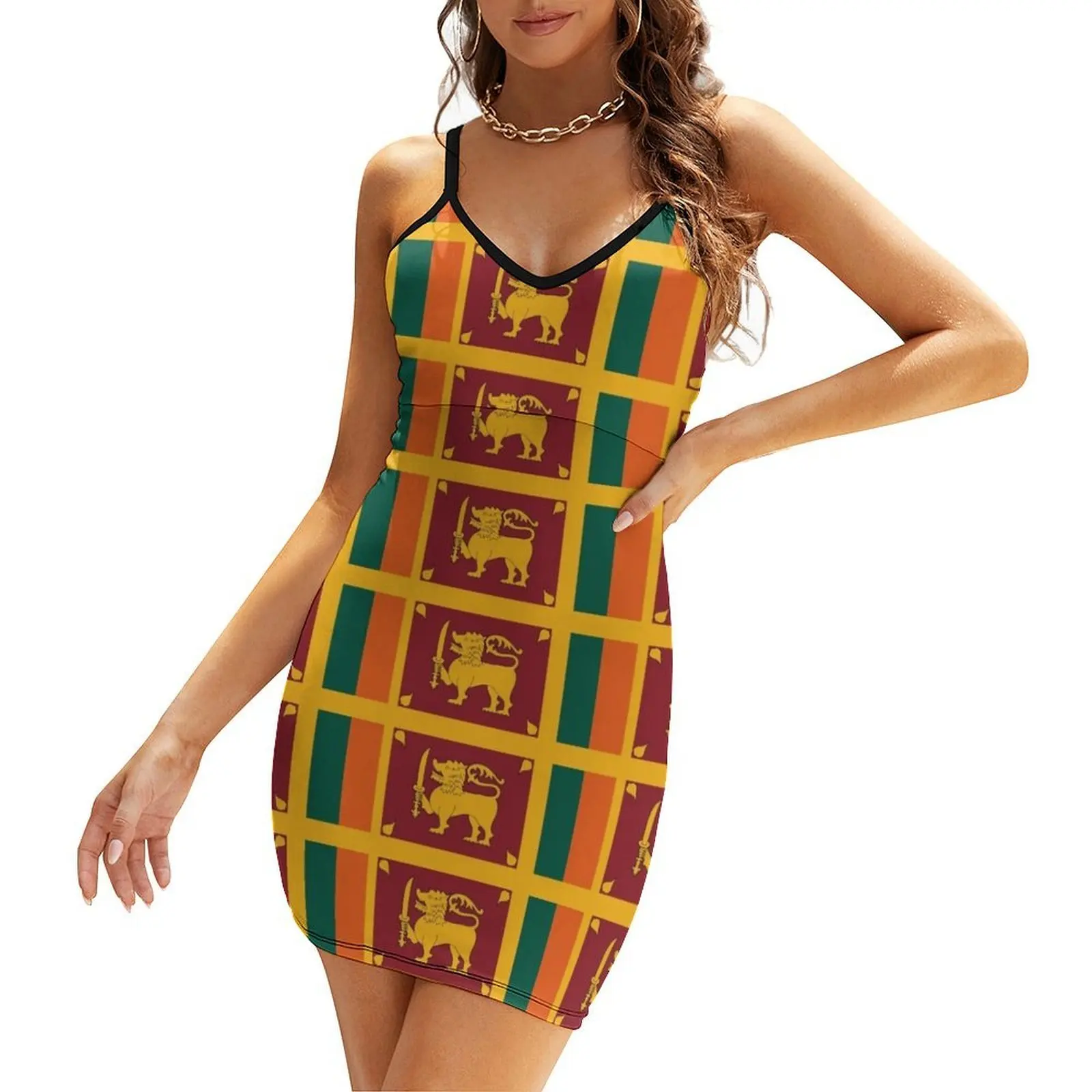 Sri Lanka flag Sling Dress birthday dress for women luxury 2025 Bridesmaid dress woman Clothing summer clothes 
Sri Lanka flag Sling Dress birthday dress for women luxury 2025 Bridesmaid dress woman Clothing summer clothes