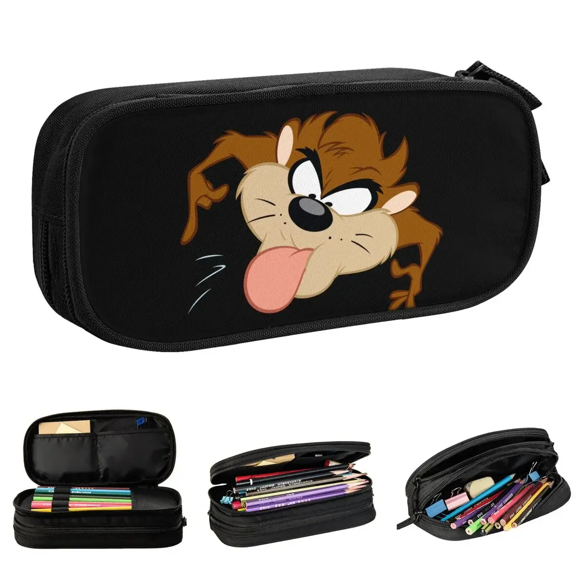 TAZ Cartoon TASMANIAN Tongue Out Pencil Case Cute Pen Bag Student Large Storage School Supplies Gifts Pencilcases
TAZ Cartoon TASMANIAN Tongue Out Pencil Case Cute Pen Bag Student Large Storage School Supplies Gifts Pencilcases