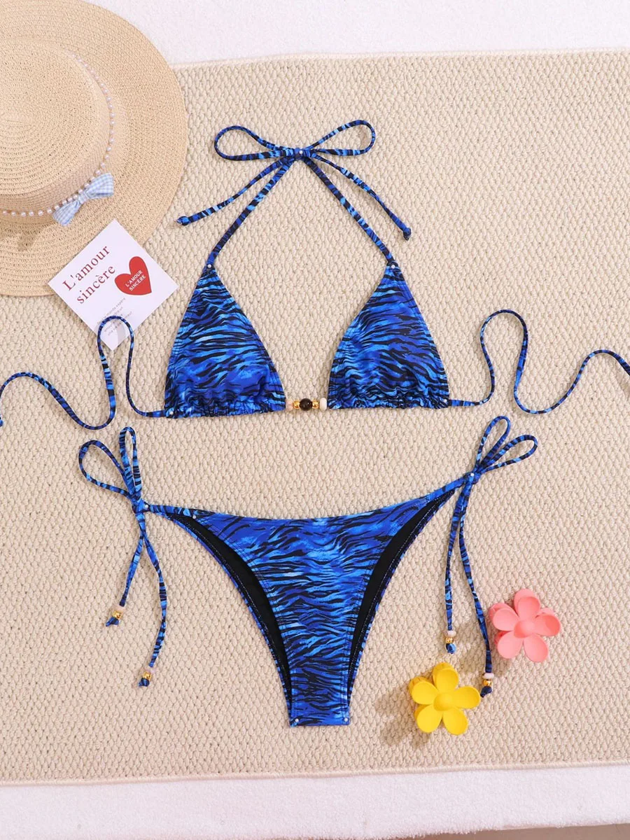 Micro Bikini 2025 Swimwear Women Swimsuit Sexy Brazilian Bikini Set Halter Pearl Biquini Push Up Print Beachwear Female
Micro Bikini 2025 Swimwear Women Swimsuit Sexy Brazilian Bikini Set Halter Pearl Biquini Push Up Print Beachwear Female