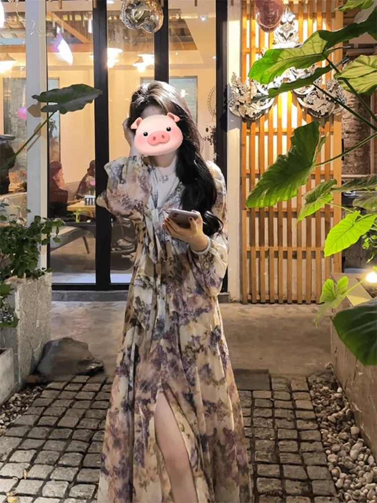 SYJ Comfortable Floral Print Belted Dress Beach Vacation Style plus Size Women's Casual High Waist A-Line Skirt Long Sleeve
SYJ Comfortable Floral Print Belted Dress Beach Vacation Style plus Size Women's Casual High Waist A-Line Skirt Long Sleeve